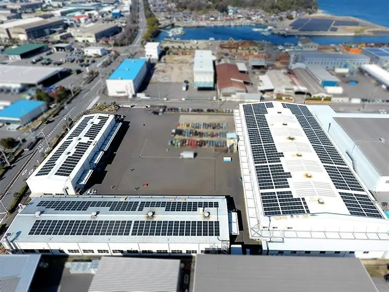 施工実績_自家消費型太陽光発電_愛媛県新居浜市_工場屋根上